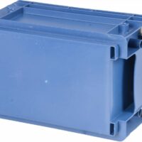 Base de la caja KLT 3215 vista desde abajo mostrando geometría apilable
