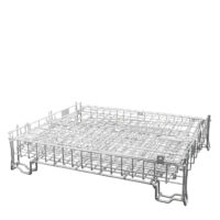 Contenedor de malla galvanizado 1200x800x1000 mm 13 Base y fondo perforado del contenedor de malla 1200x800 mm