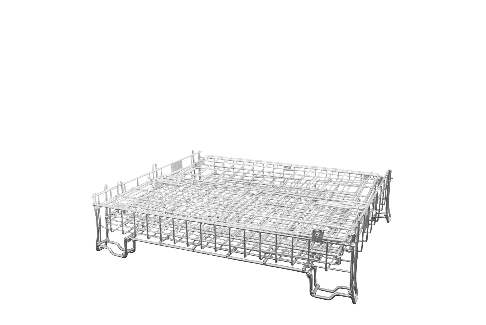 Contenedor de malla galvanizado 1200x800x1000 mm 4 Base y fondo perforado del contenedor de malla 1200x800 mm