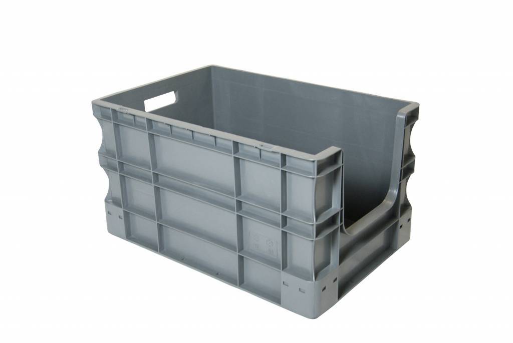 caja apilable euronorm 600x400x330mm con ventanill
