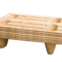 Palet de conglomerado 600x400x120 mm 7 Palets de fibra de madera apilados
