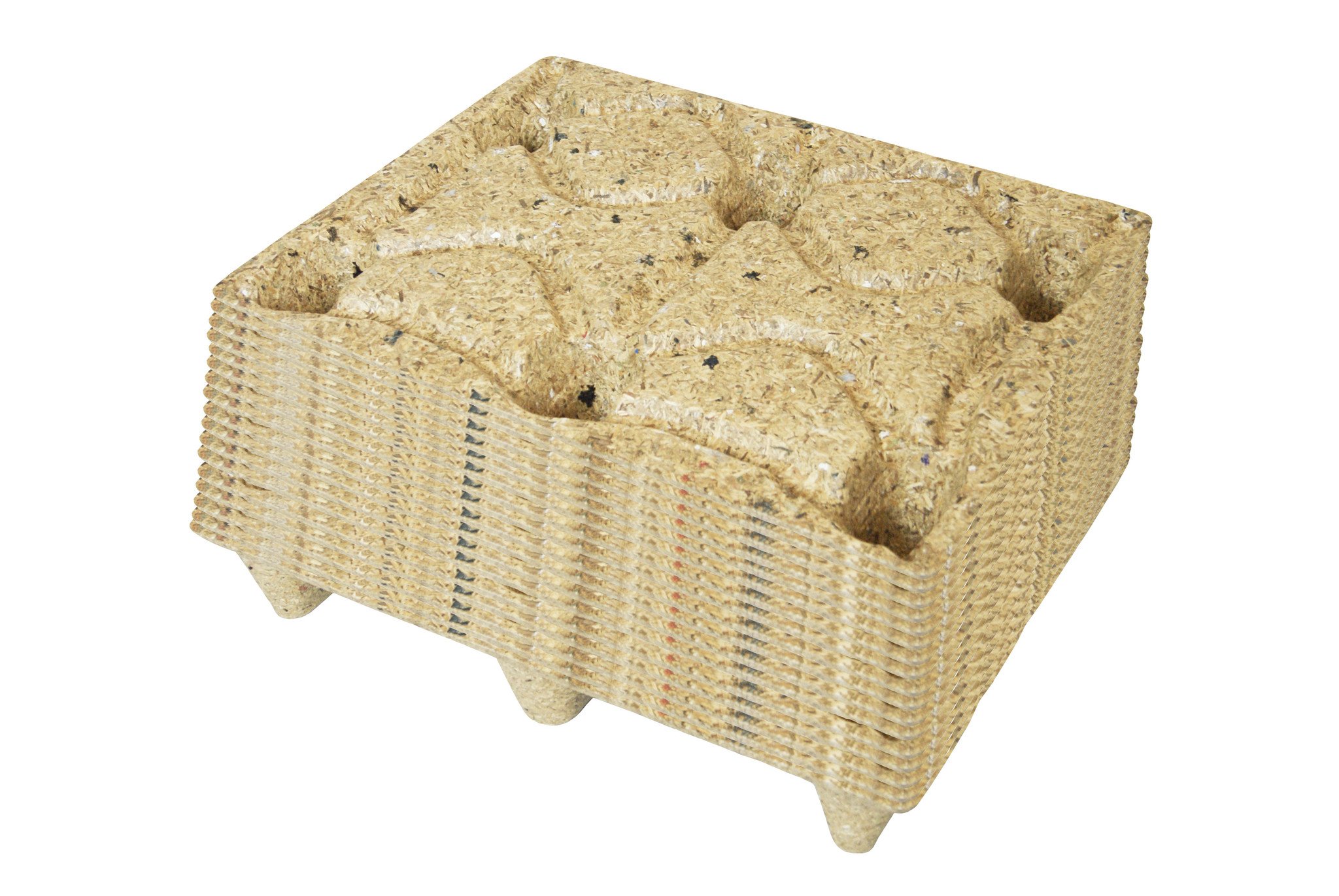 Palet de conglomerado 800x600x120 mm 3 Palet de fibra de madera prensada F64 800x600x120 mm