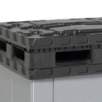 Contenedor plegable de plástico 1200x1000x1180 mm 12 Tapa palet box 1200x1000x1180 mm