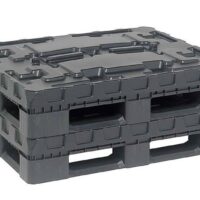 Contenedor plegable de plástico 1200x1000x1180 mm 14 Tapa y base contenedores de plastico plegables 1200x1000x1180