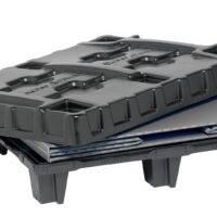 Contenedor plegable de plástico 820x620x635 mm con 9 pies 8 Contenedor plegable de plástico 820x620x635 mm con 9 pies - Thumbnail Image 4