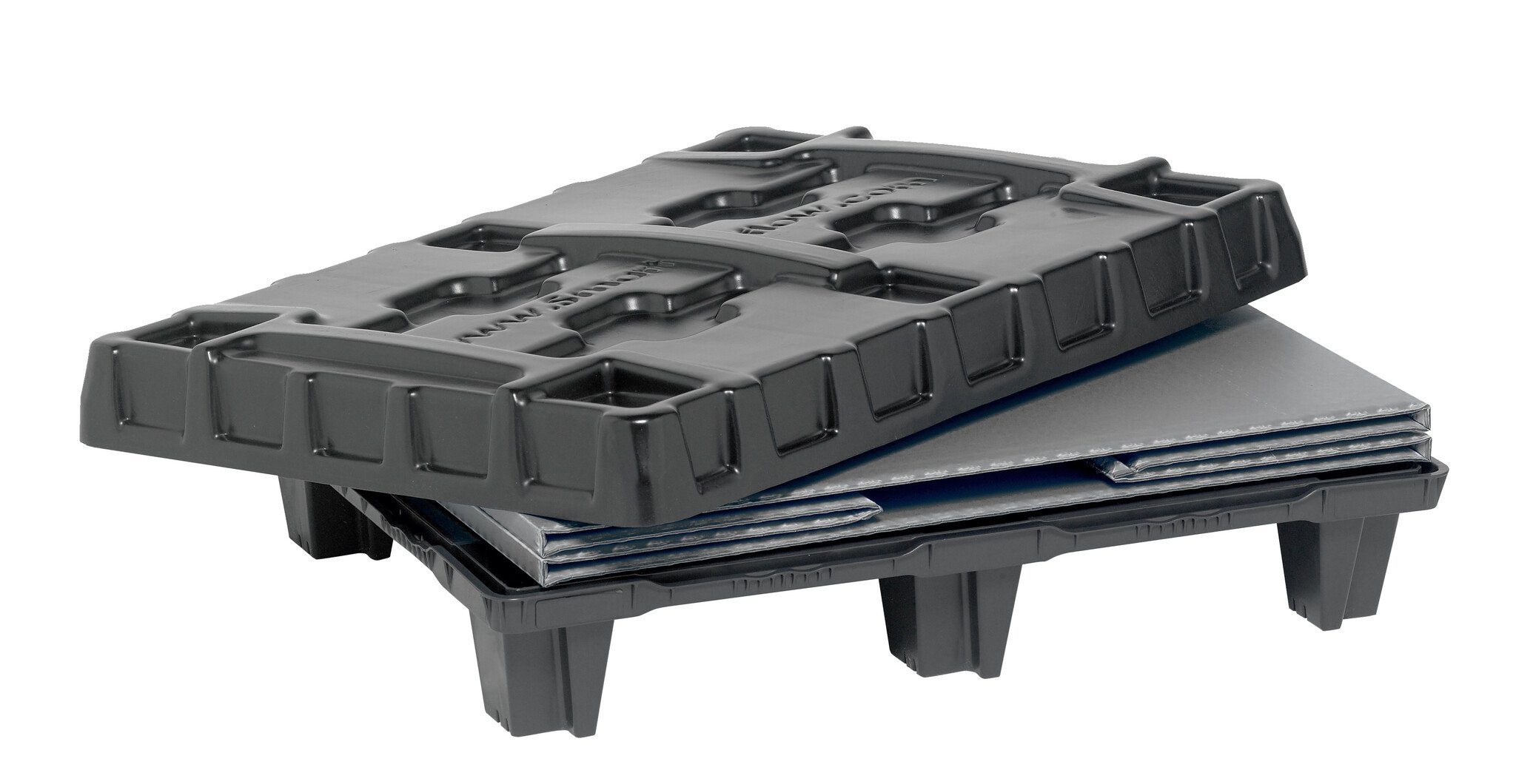 Contenedor plegable de plástico 820x620x635 mm con 9 pies 4 Contenedor plegable de plástico 820x620x635 mm con 9 pies - Imagen 4