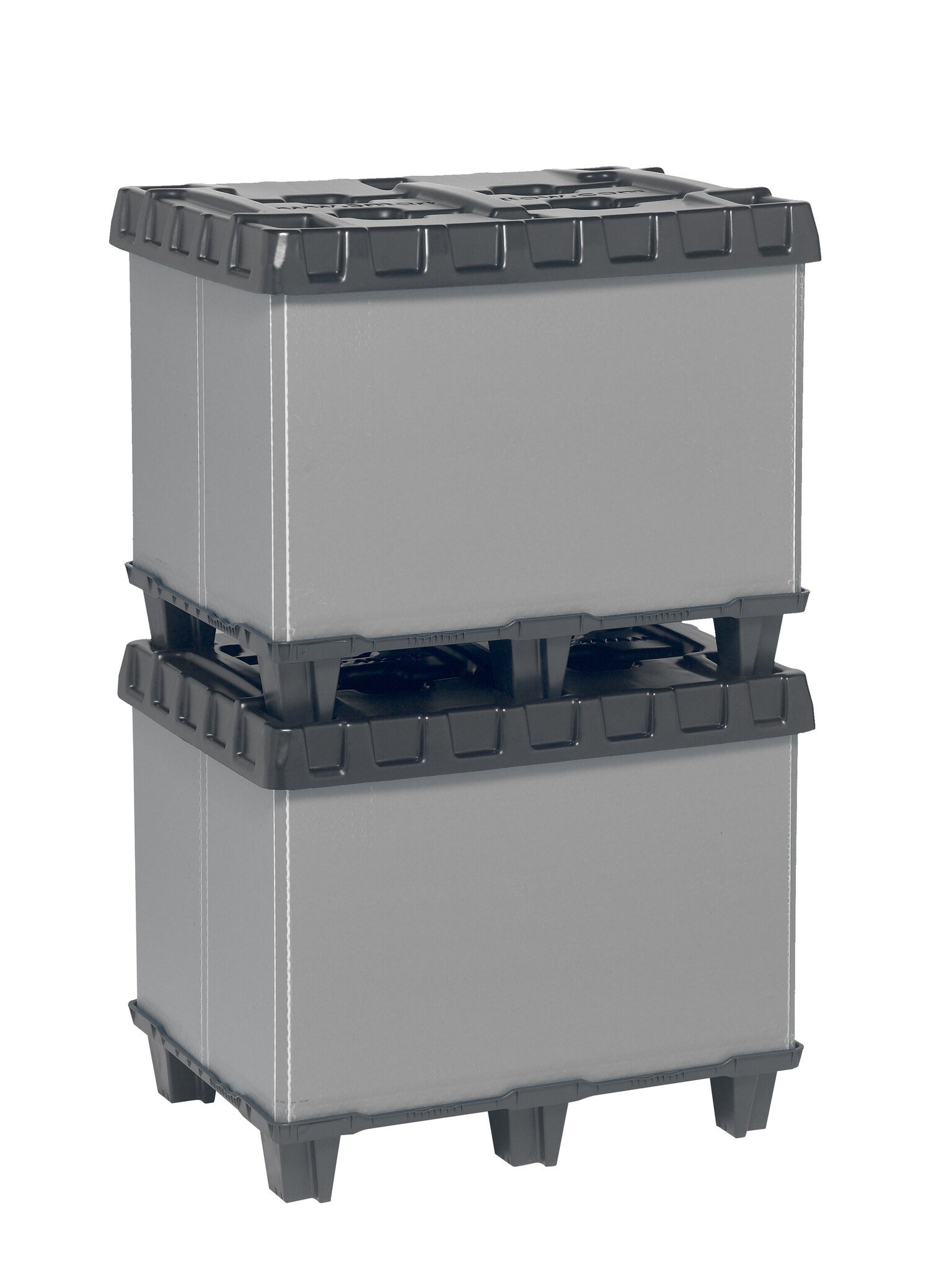 Contenedor plegable de plástico 820x620x635 mm con 9 pies 3 Contenedor plegable Tripbox 820x620 mm plegado para retorno vacío