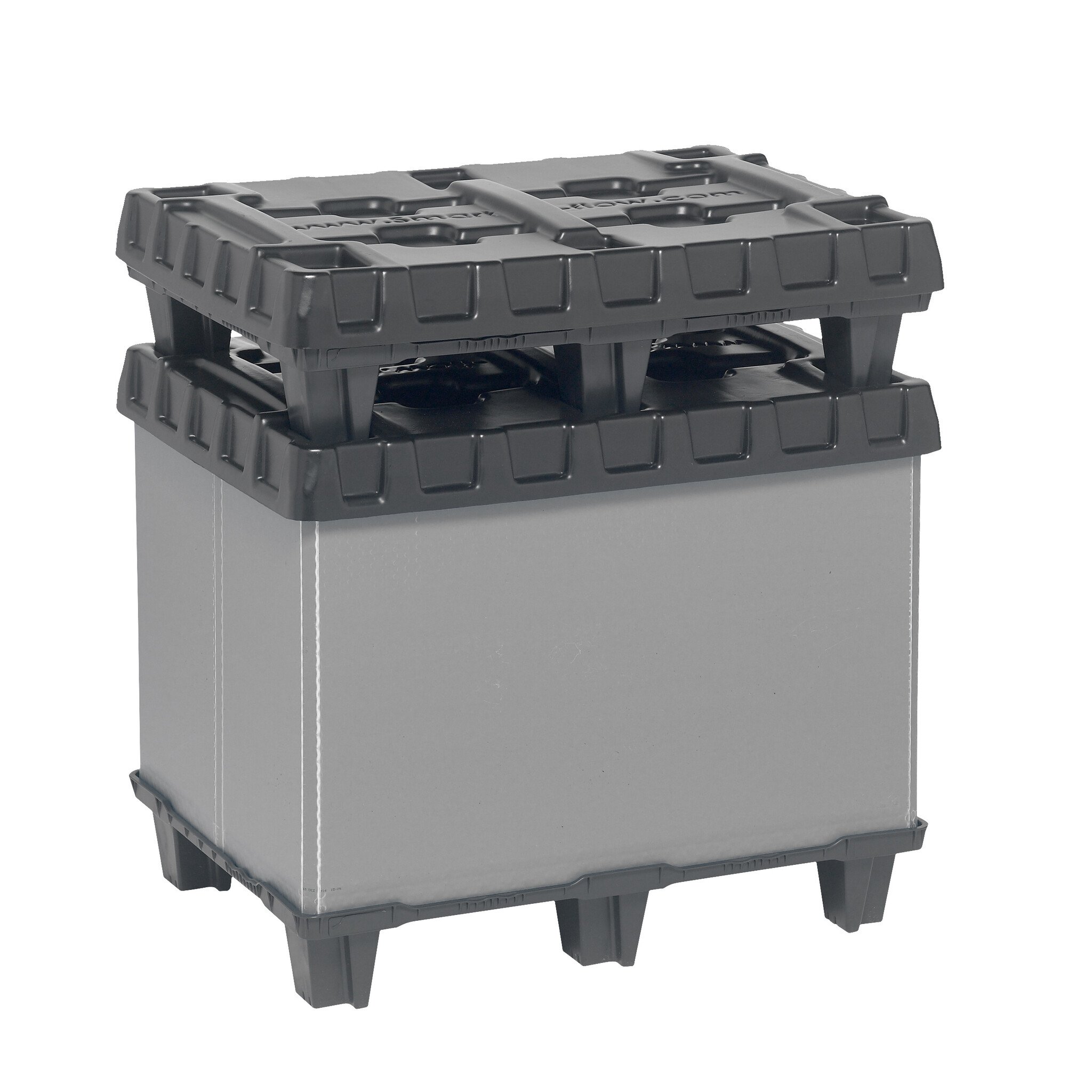 Contenedor plegable de plástico 820x620x635 mm con 9 pies 2 Contenedor plegable de plástico 820x620x635 mm con 9 pies - Imagen 2